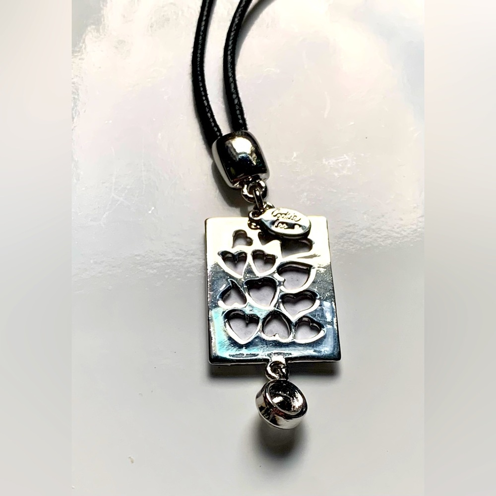 π·Photo Frame with Cubic Zirconia Purse/Bag/Backpack Charm β€οΈ Hearts on Back - Picture 5 of 7